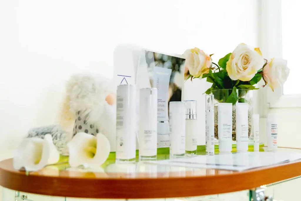 Présentation des produits de beautés du Centre Podium